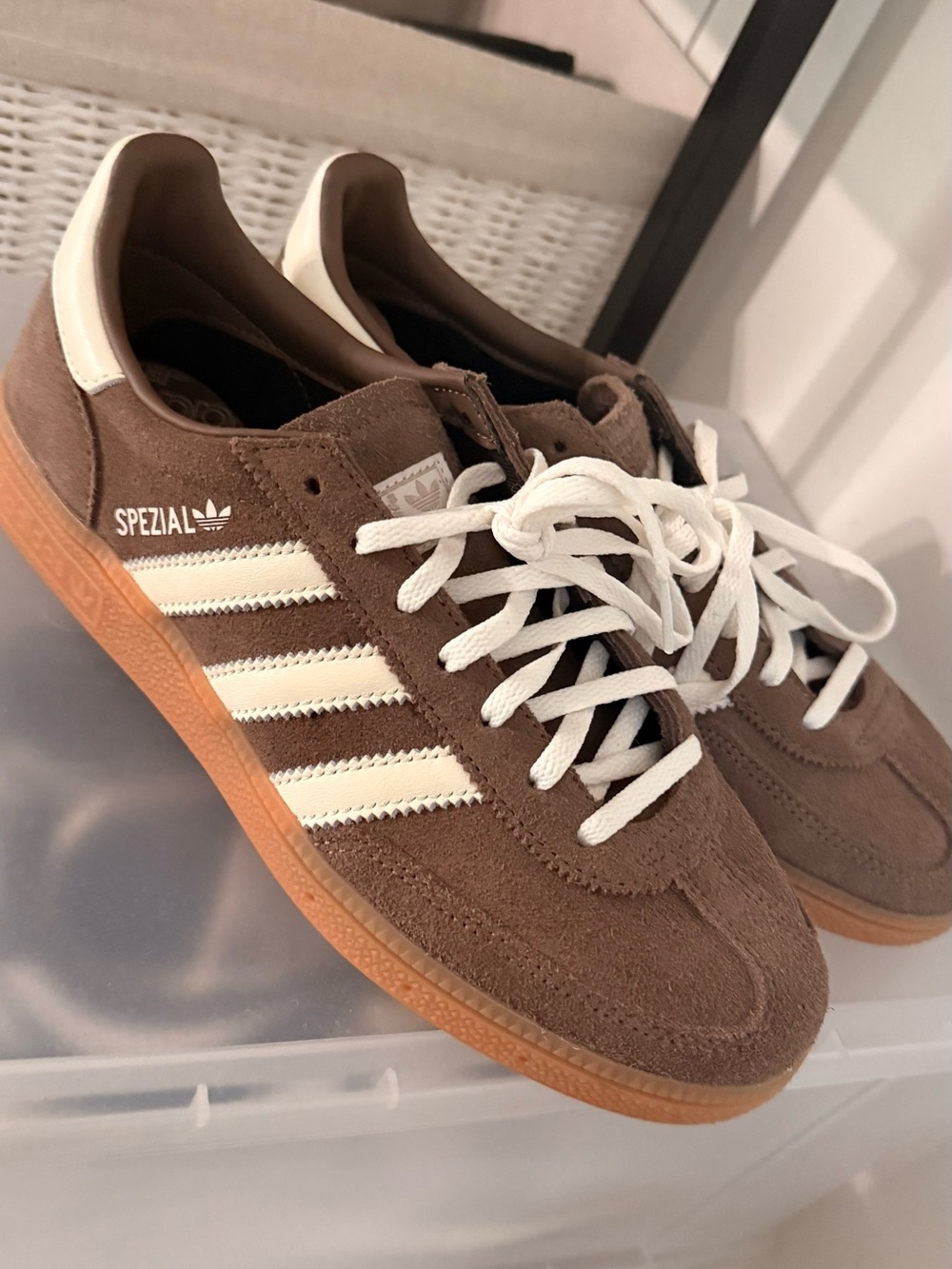 adidas Handball Spezial Brown & White Sneakers